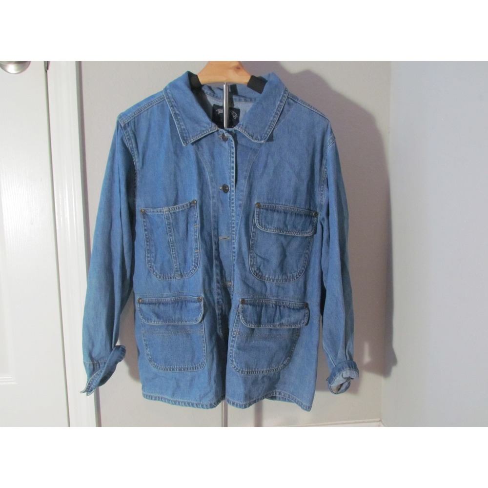 Vintage Solutions Denim Barn Jacket Small Blue Workwear Chore Coat Utility